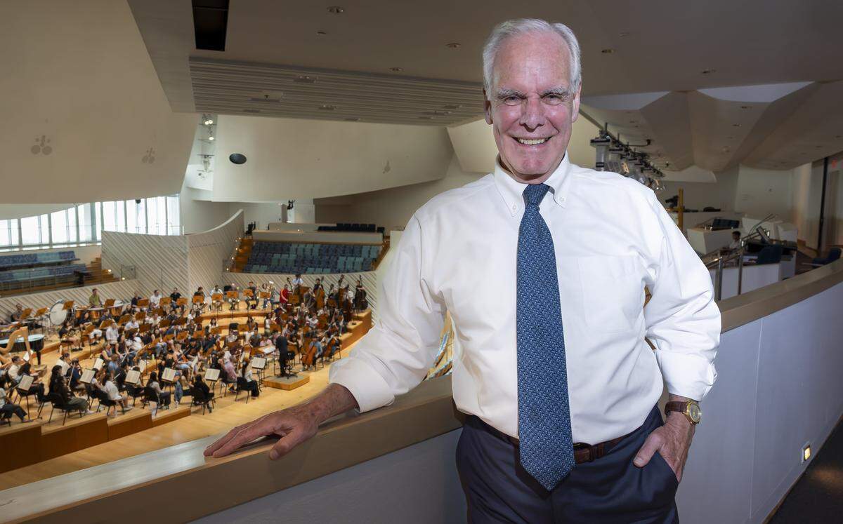 Howard Herring, president and CEO of the New World Symphony, is photographed at the New World Center on Tuesday, Sept. 2, 2025, in Miami Beach, Fla. Fellows with the New World Symphony took part in a rehearsal session at the center Tuesday.