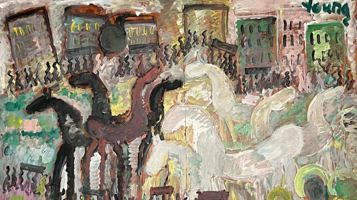 The work of the late Miami-based artist Purvis Young is on exhibit at the FATVillage Arts District, in Fort Lauderdale.