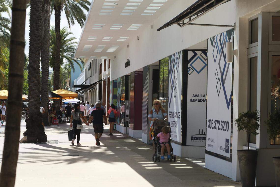 A vacant storefront on Lincoln Road. According to a Miami Beach city staff report, there are 23 vacant storefronts on Lincoln Road alone.