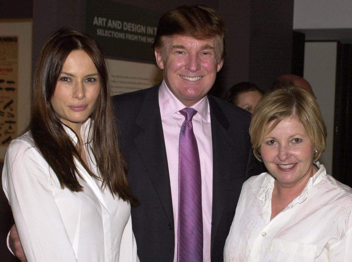 In 2003, Donald Trump with Melania at the Wolfsonian in Miami Beach with the museum’s Cathy Leff.