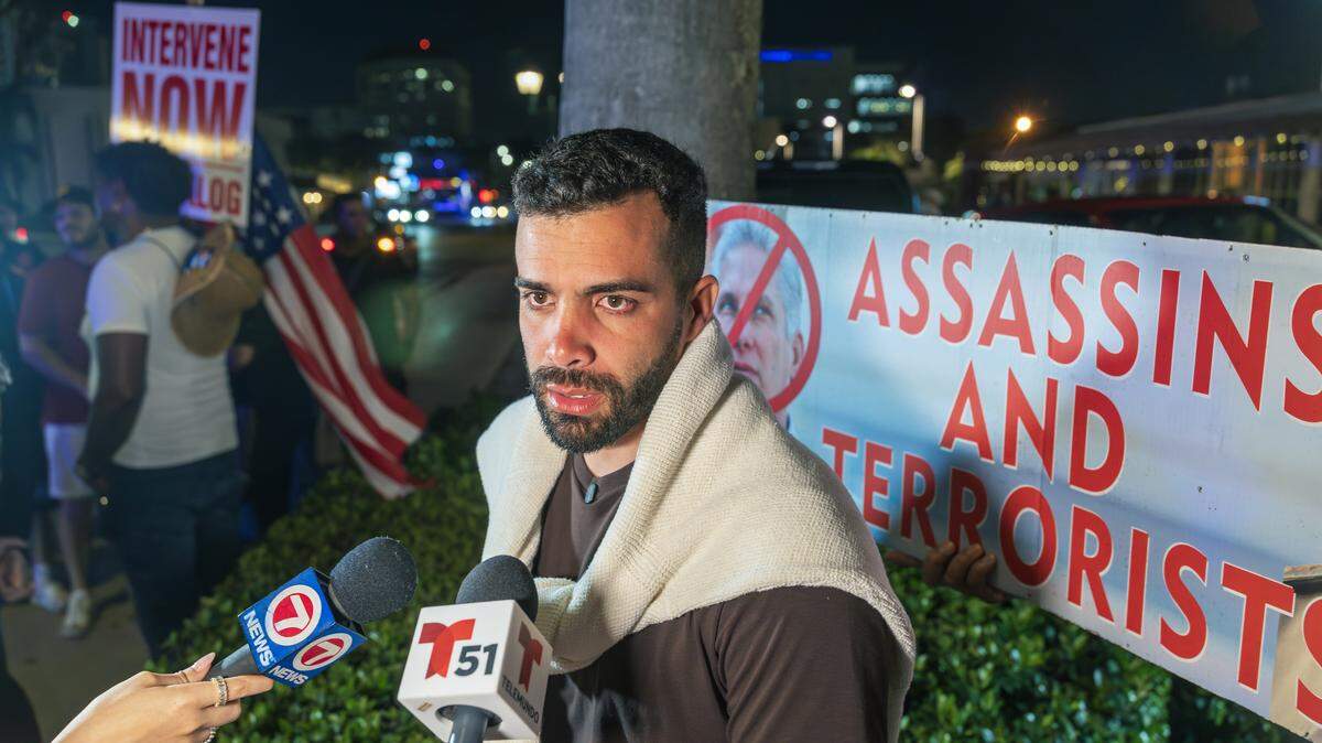 Roberto Azcorra Consuegra, a man who initially misidentified by the Cuban government as one of the men detained in Cuba for his involvement in the shooting in the cuban coast, was among a group of Cuban exiles that attended a vigil held at the iconic Versailles Cuban Cuisine Restaurant after four people were killed after a gunfire a day after a erupted between a Florida boat and the Cuban Coast Guard, at sea in Cuba, on Thursday, February 26, 2026.

