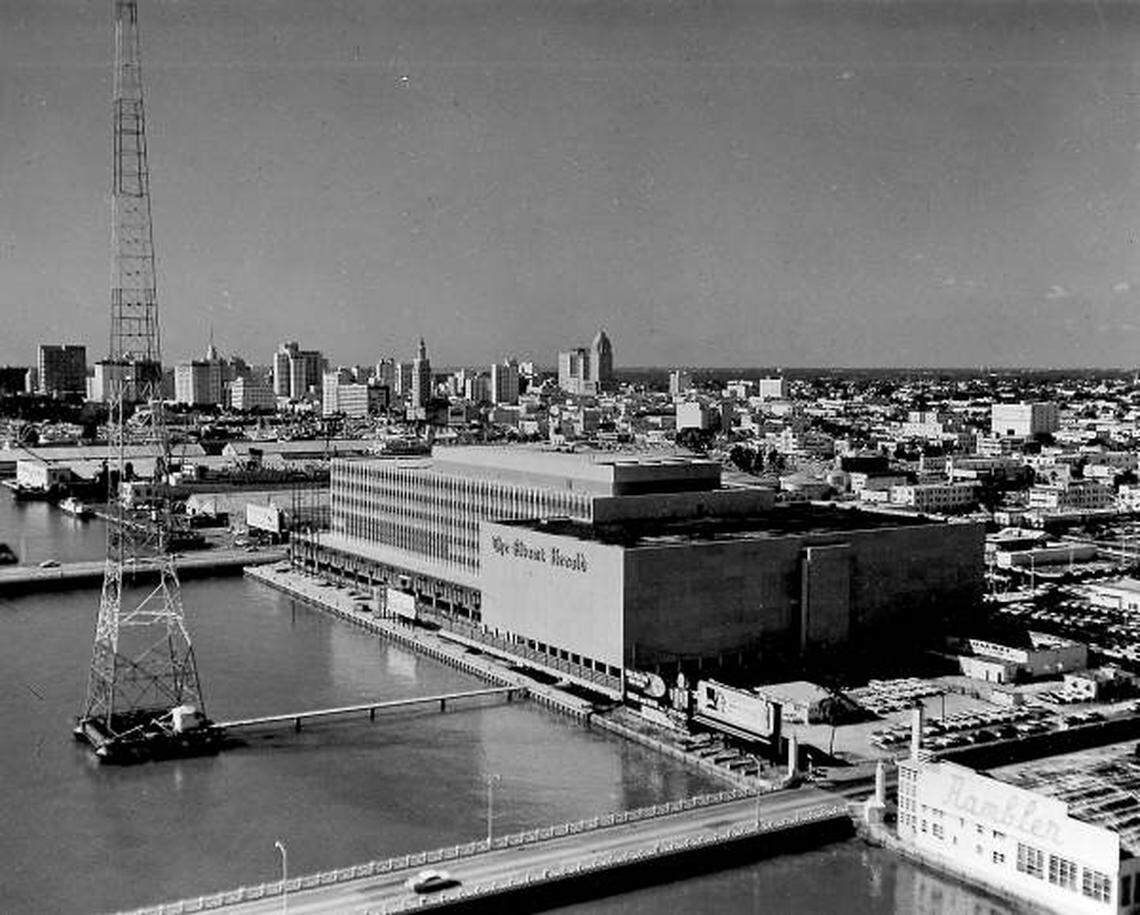 The Miami Herald building in the 1960s.