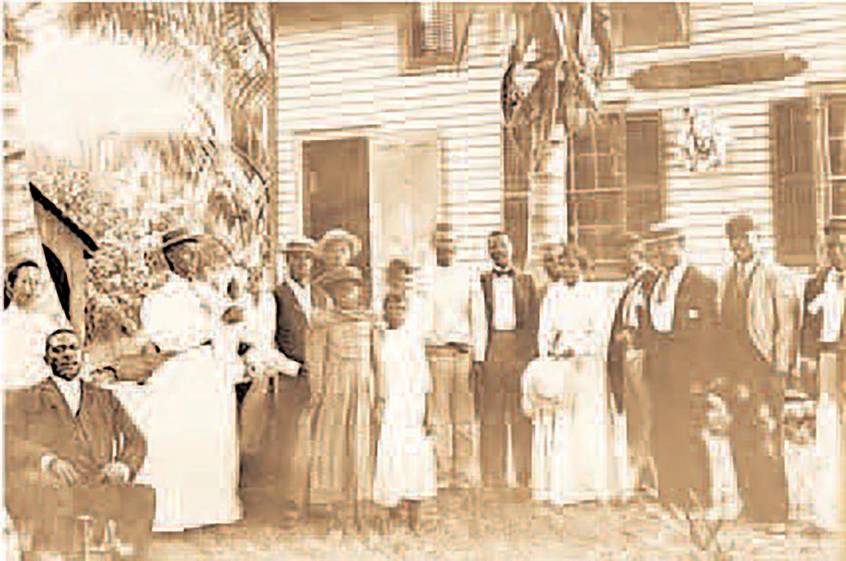 A photograph of pioneers in Miami’s oldest settlement, Coconut Grove, from a book by historian Arva Moore Parks.