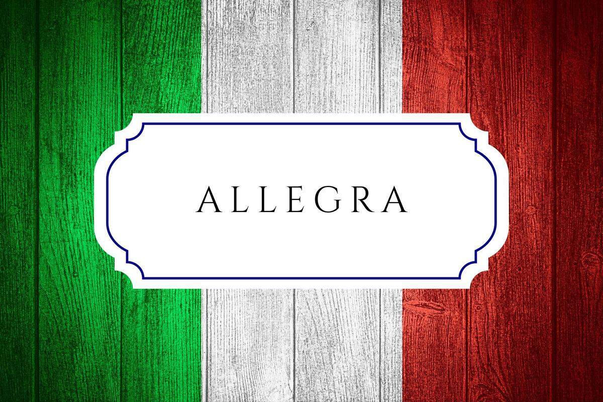 italian baby name allegra