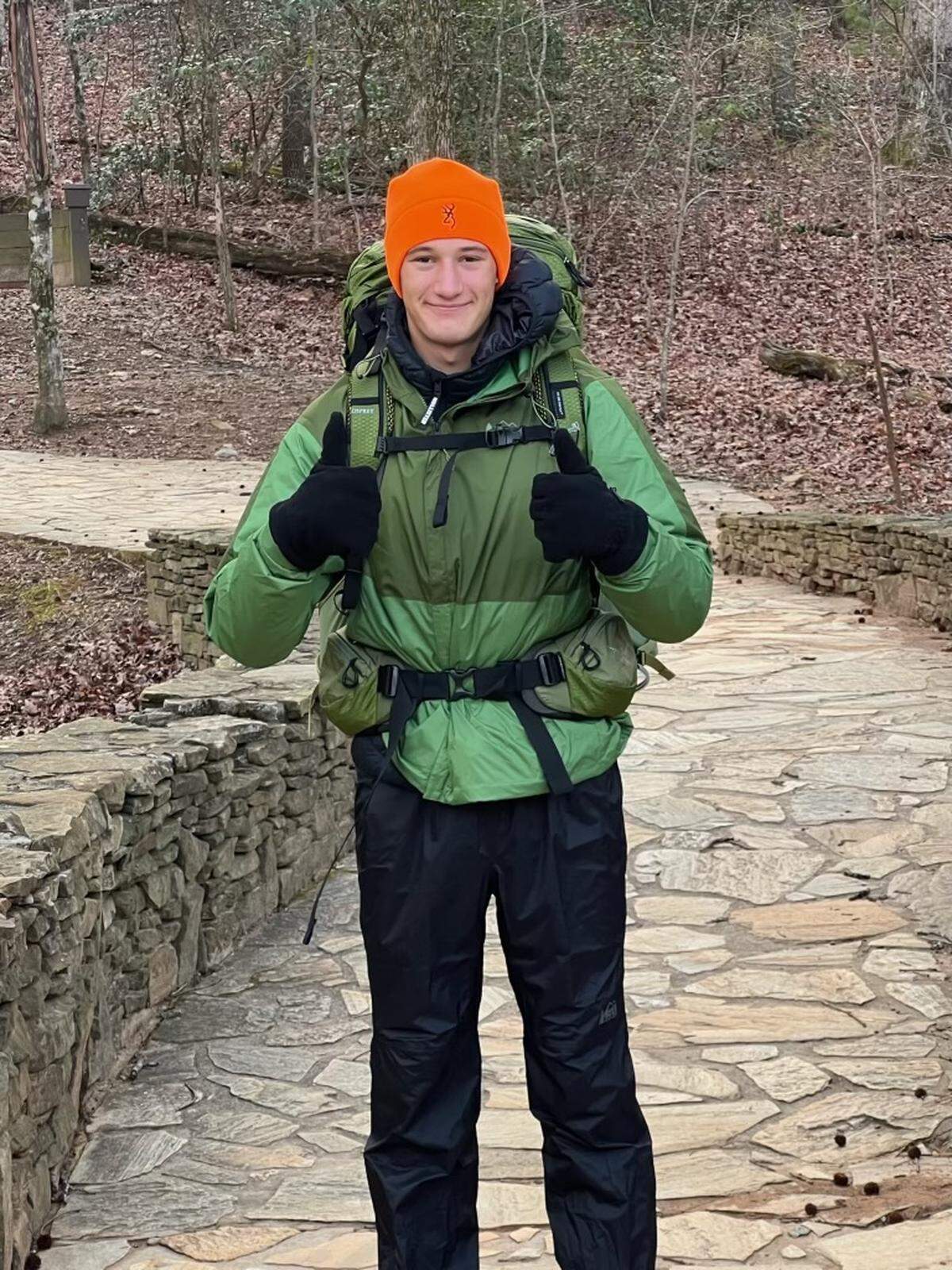 Ransom Everglades runner/swimmer Ethan Sullivan hiked the Appalachian Trail for 60 days this past summer.