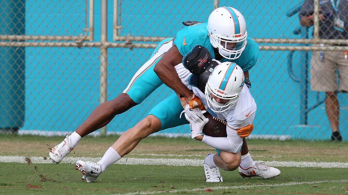Dolphins defensive back Minkah Fitzpatrick has been where he’s supposed to be, when he’s supposed to be all summer.