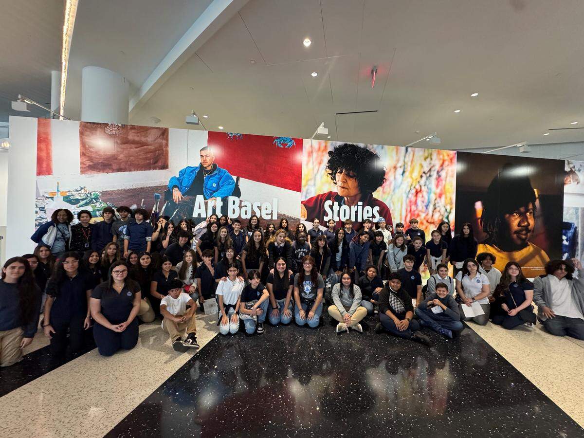 The Home Team took about 100 students from Ponce de Leon Middle School in Coral Gables to Art Basel Miami Beach, thanks to support from UBS.