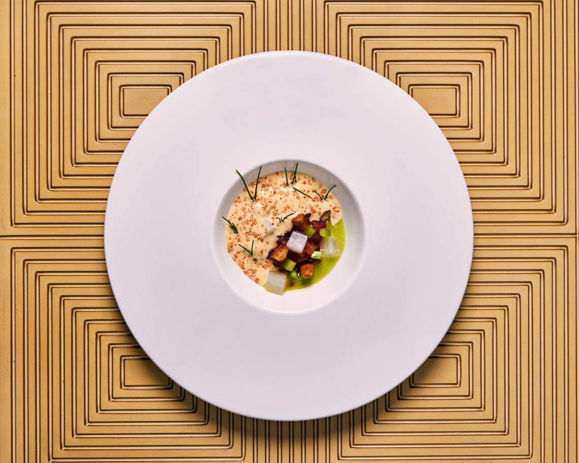 Tuna | Jalapeño | Miso is one of the dishes on the tasting menu at The Tambourine Room.