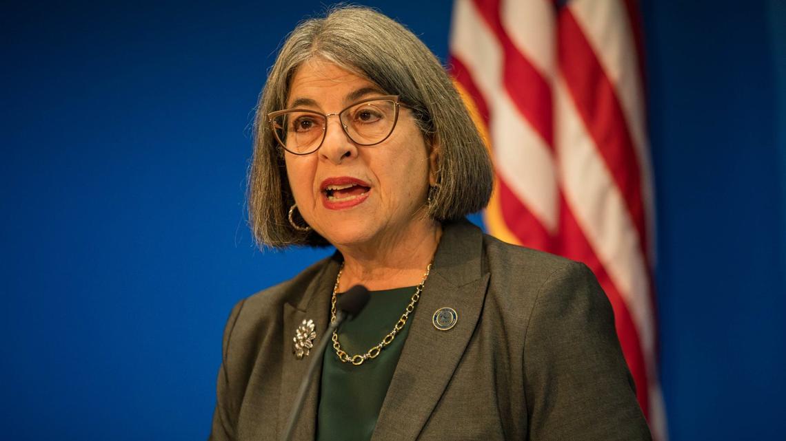 Mayor Daniella Levine Cava speaks about her 2025 budget proposal for Miami-Dade County at the Stephen P. Clark Government Center on Monday, July 15, 2024 in Miami.
