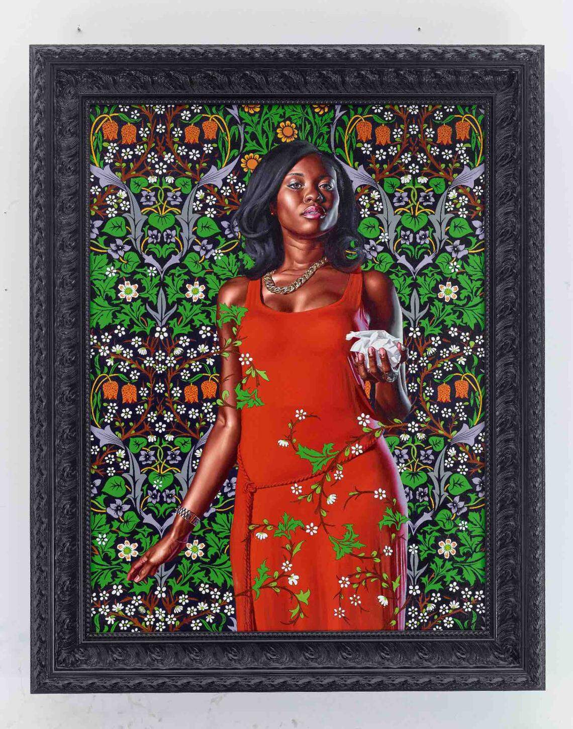 “Sir Richard Owen, 1804-1892,” 2013 painting by Kehinde Wiley, from the show “Lux et Veritas” at the NSU Museum of Art.