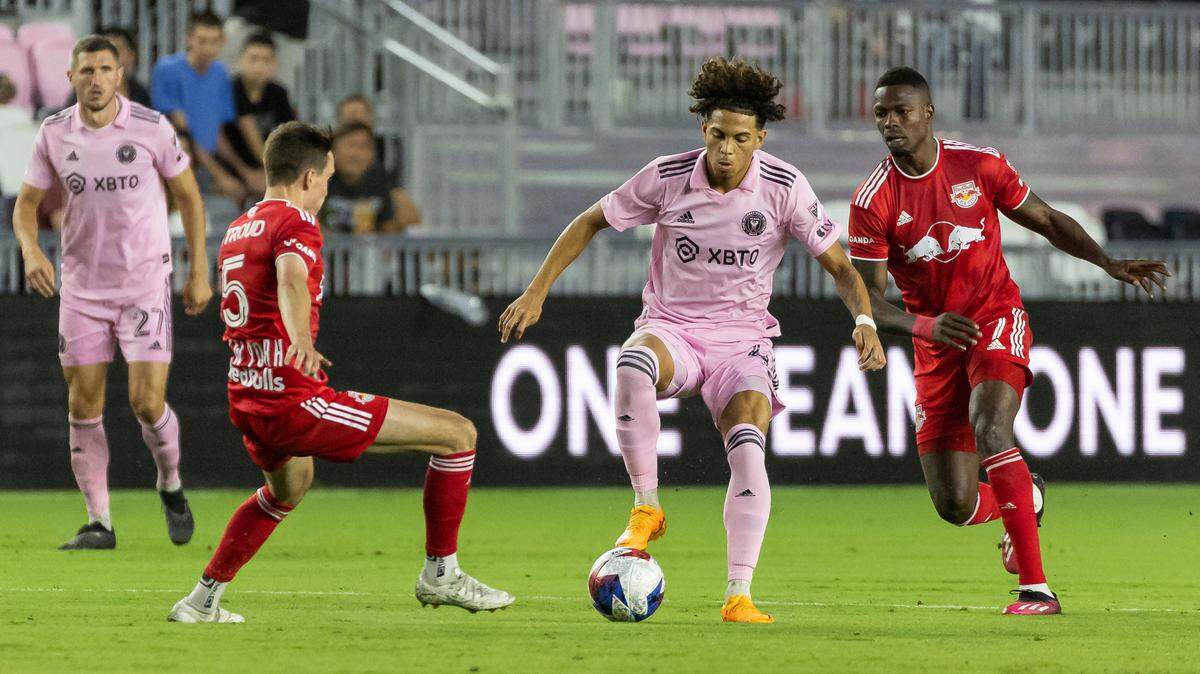 Inter Miami midfielder David Ruiz (41) says the team is focused on the upcoming road game at Philadelphia and blocking out distractions about Lionel Messi’s impending arrival.