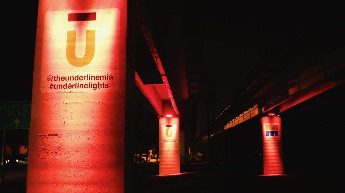 An art installation of lighting beneath Metrorail and along the Underline won a 2014 Public Space Challenge grant for the idea of enhancing safety and spotlighting public transit.