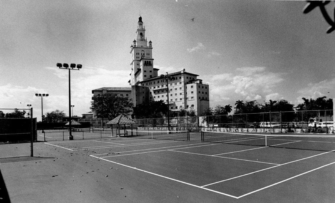 New tennis courts at the Biltmore in the 1980s.