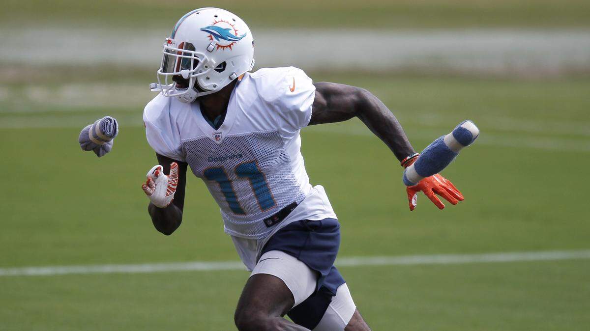 Dolphins receiver DeVante Parker missed Week 1 with a broken middle finger.