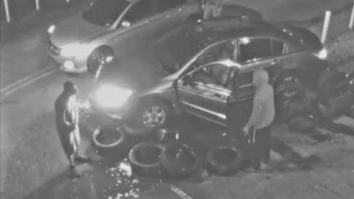 Security camera footage shows three men arguing at 2496 SW 57th Avenue following a car crash Sunday, Jan. 7, 2024. Broward Sheriff’s Office detectives say they found a man shot there, who later died at a hospital.