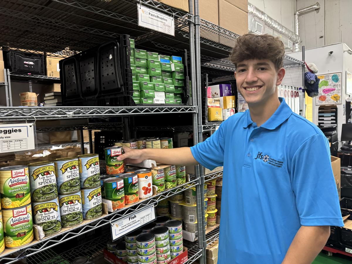 Longtime volunteer Asher Belfer changed the software system at The Cupboard of Goodman JFS to better help families in need of food.