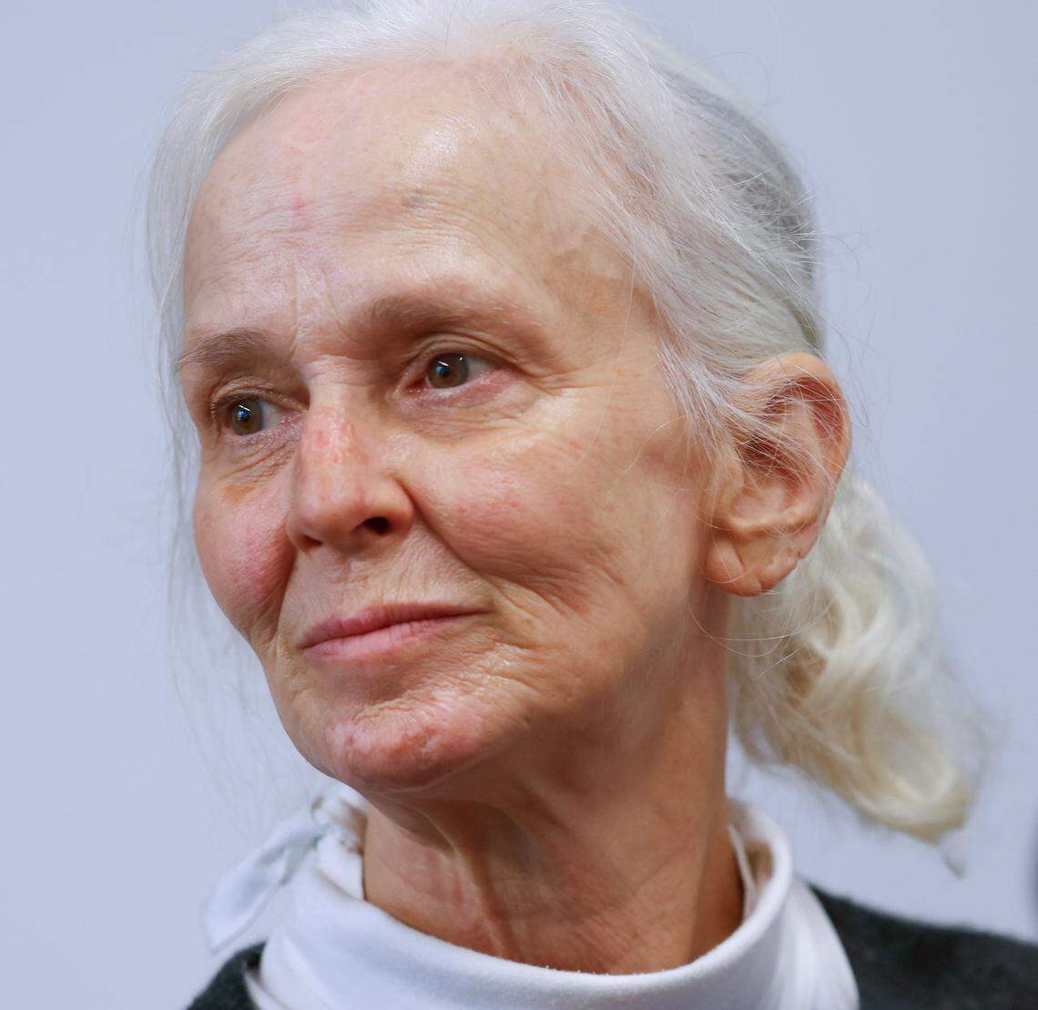 Activist Bonnie Bolton attends the meeting voicing her concerns against the development. A Special Master Hearing addressed public support and opposition to Century's proposed development at 110 Phoenetia Avenue on January 13, 2026, at the City of Coral Gables Development Services building, in Coral Gables, Florida.