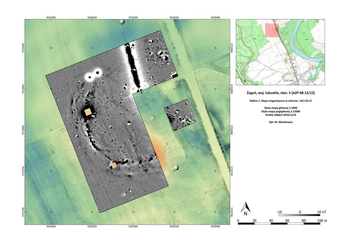 Researchers used non-invasive magnetic surveying techniques to identify the underground defensive ruins.