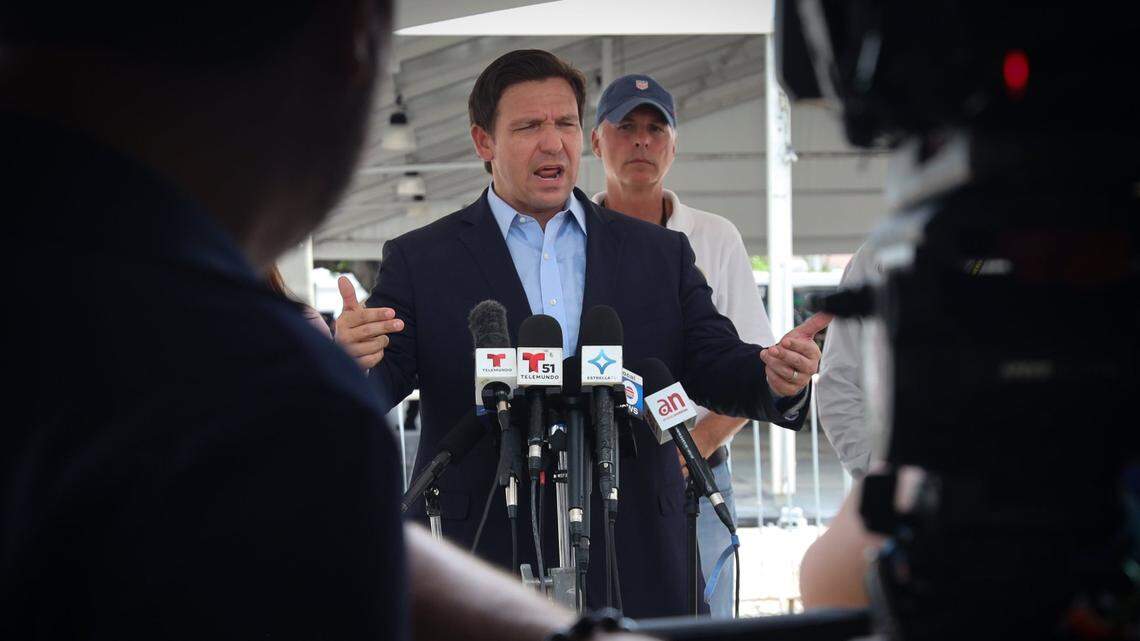 Gov. Ron DeSantis issued an executive order Friday waiving tax deadlines for condo owners from the destroyed Champlain Towers South complex in Surfside.