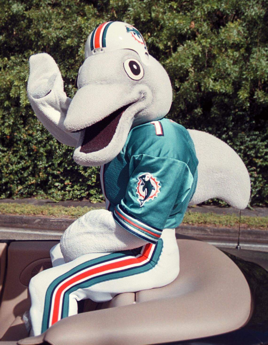 Dolphins mascot T.D. in 1999.