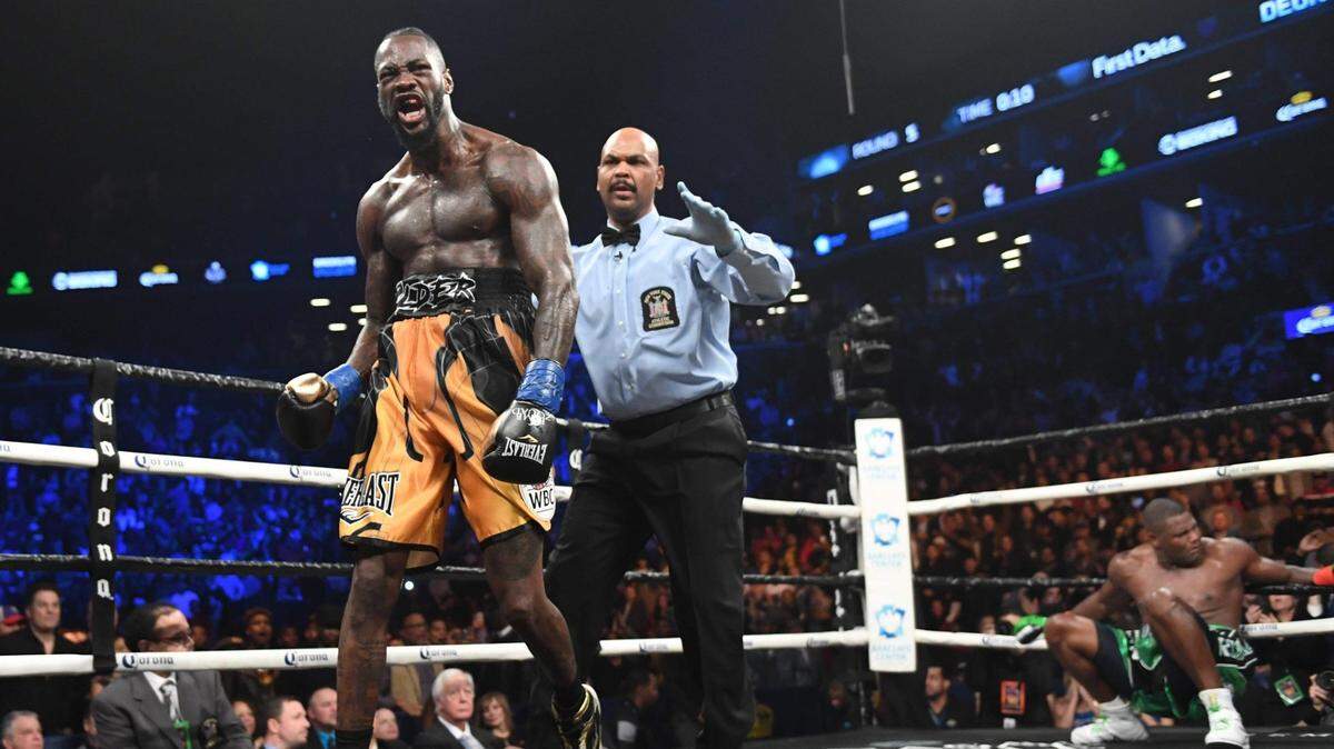 Tyson Fury as the former heavyweight champion and top contender targets a rematch with reigning titleholder Deontay Wilder, above.