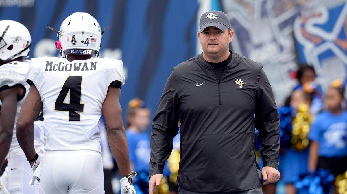 Central Florida head coach Josh Heupel says four players are competing to start at quarteback during spring practice.