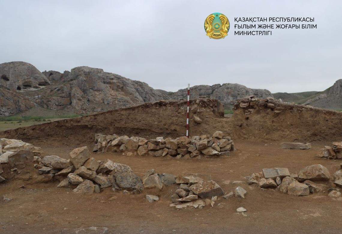 Another section of the steppe pyramid.