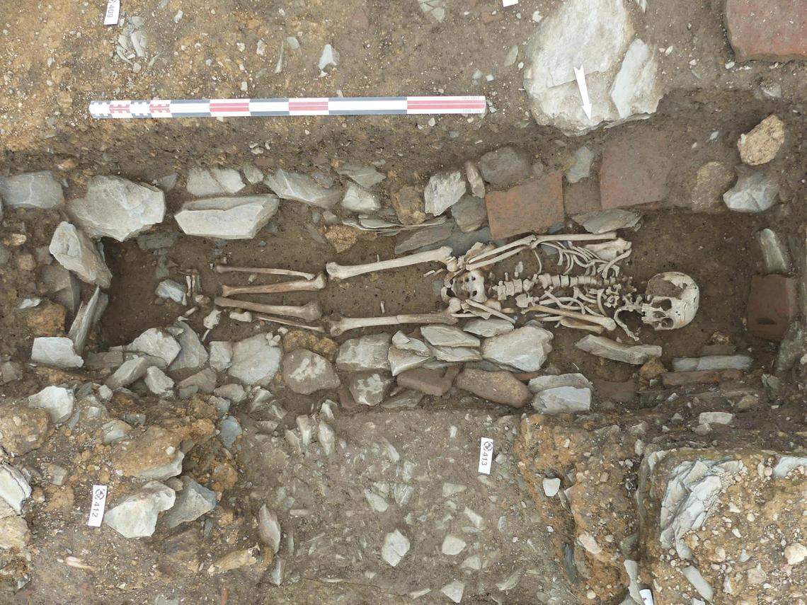 More than 600 tombs were found at the cemetery on the site of early Roman ruins.