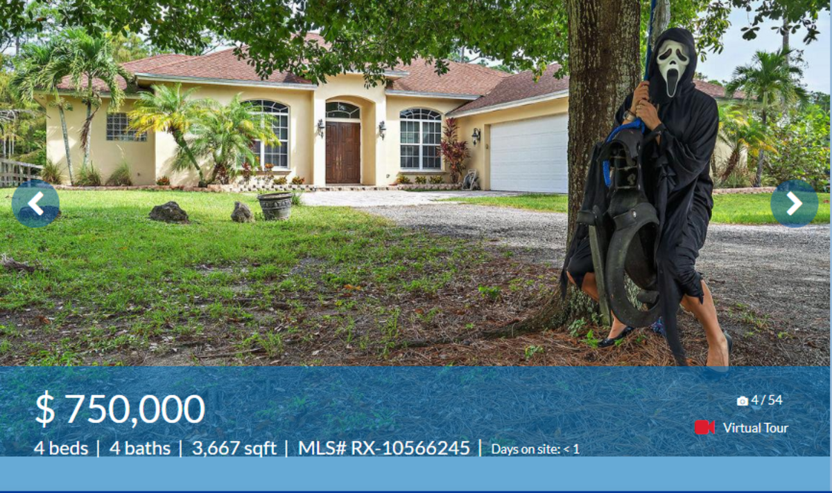 South Florida real estate agent Victoria Youngman did a “ghoulish” photoshoot to draw attention to the home for sale at 12661 157 Street North in Jupiter.