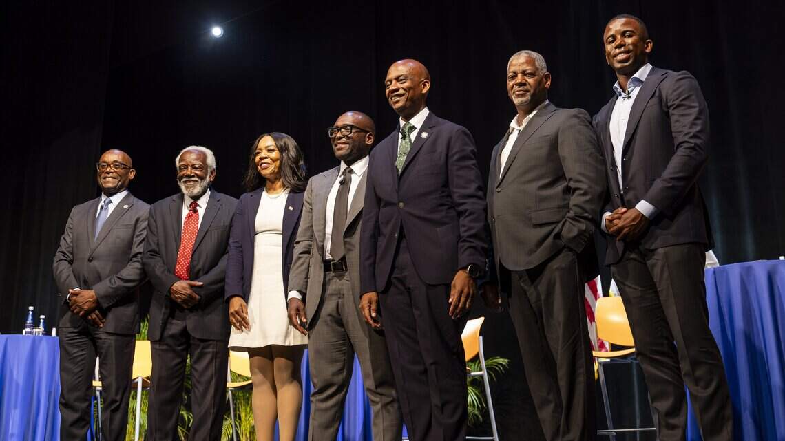 Candidates for Wilson’s seat make their pitches to residents at town hall