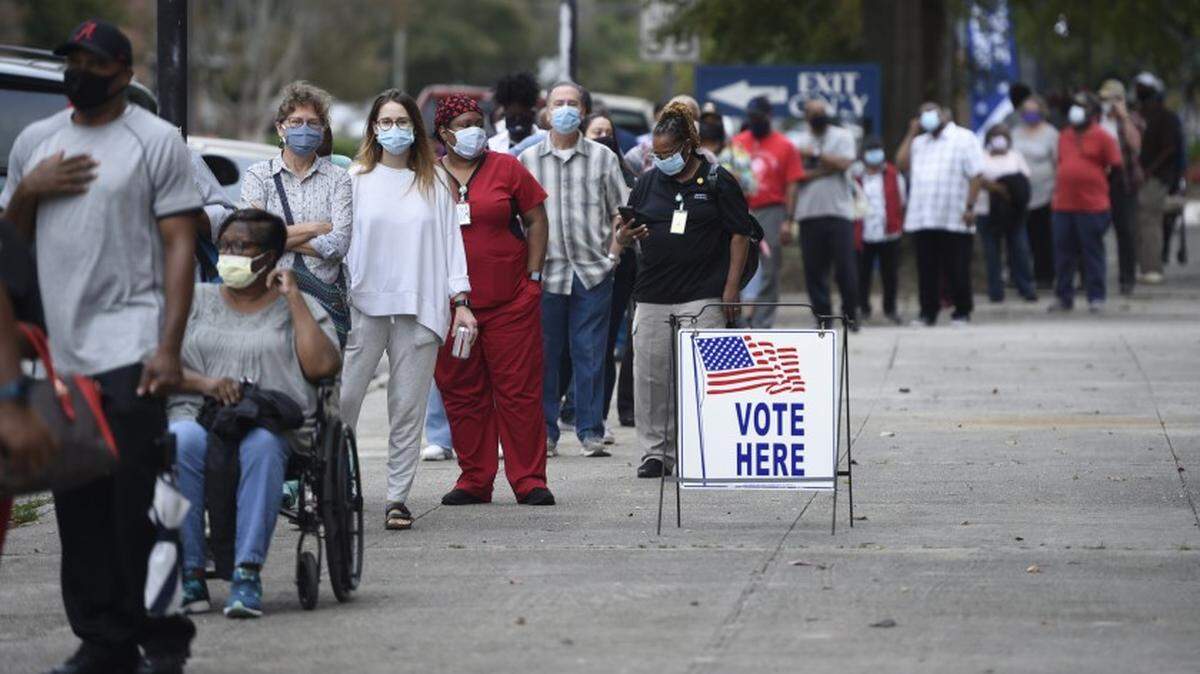 Voters stood on long lines last October in Augusta, Georgia.