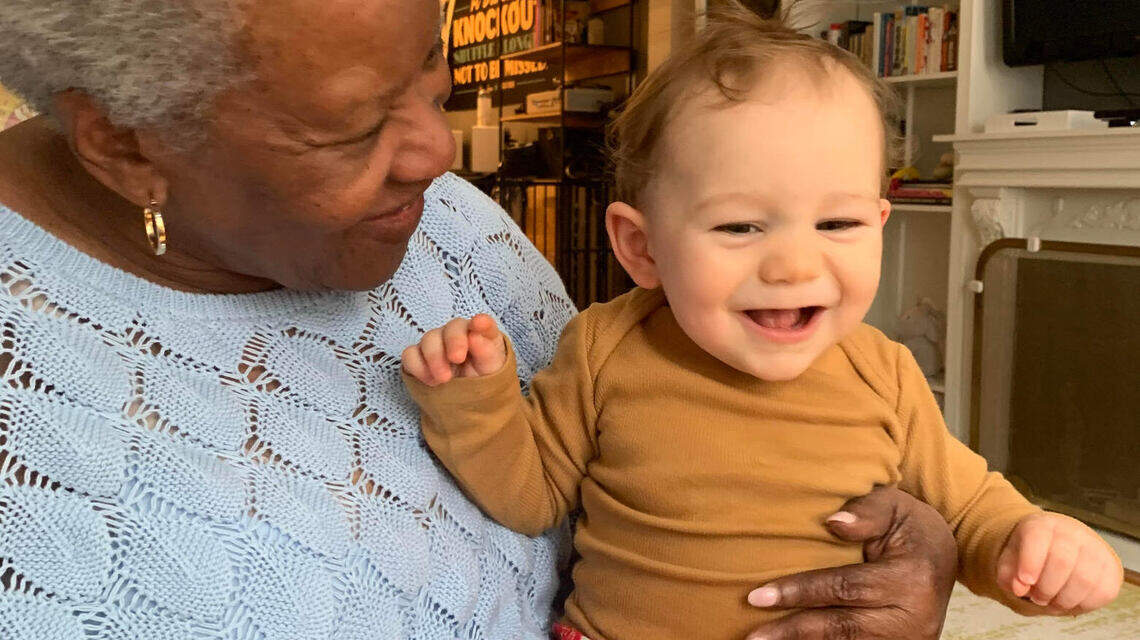 After 10 long months, I finally got to hold and hug my new great-granddaughter
