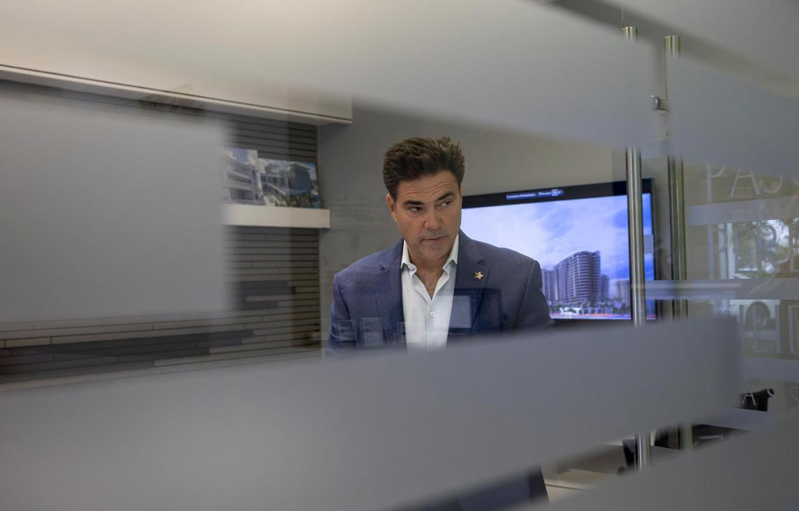 Miami-Dade attorney Felix Lasarte visits PPKS Architecture on Tuesday, Dec. 17, 2024, in Doral, Fla.