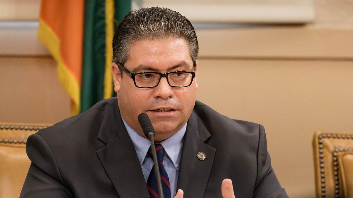 Coral Gables Commissioner Ariel Fernandez speaks about the annexation of Little Gables at a City Commission meeting at Coral Gables City Hall on Tuesday, Aug. 27, 2024.