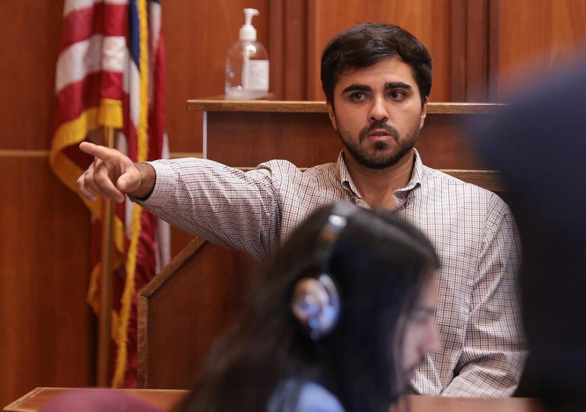 On Monday. November 7, 2022 Christopher Monzon, the Republican canvasser beaten in Hialeah testified against one of his alleged assailants, Javier Lopez, pointing to him across the court room.