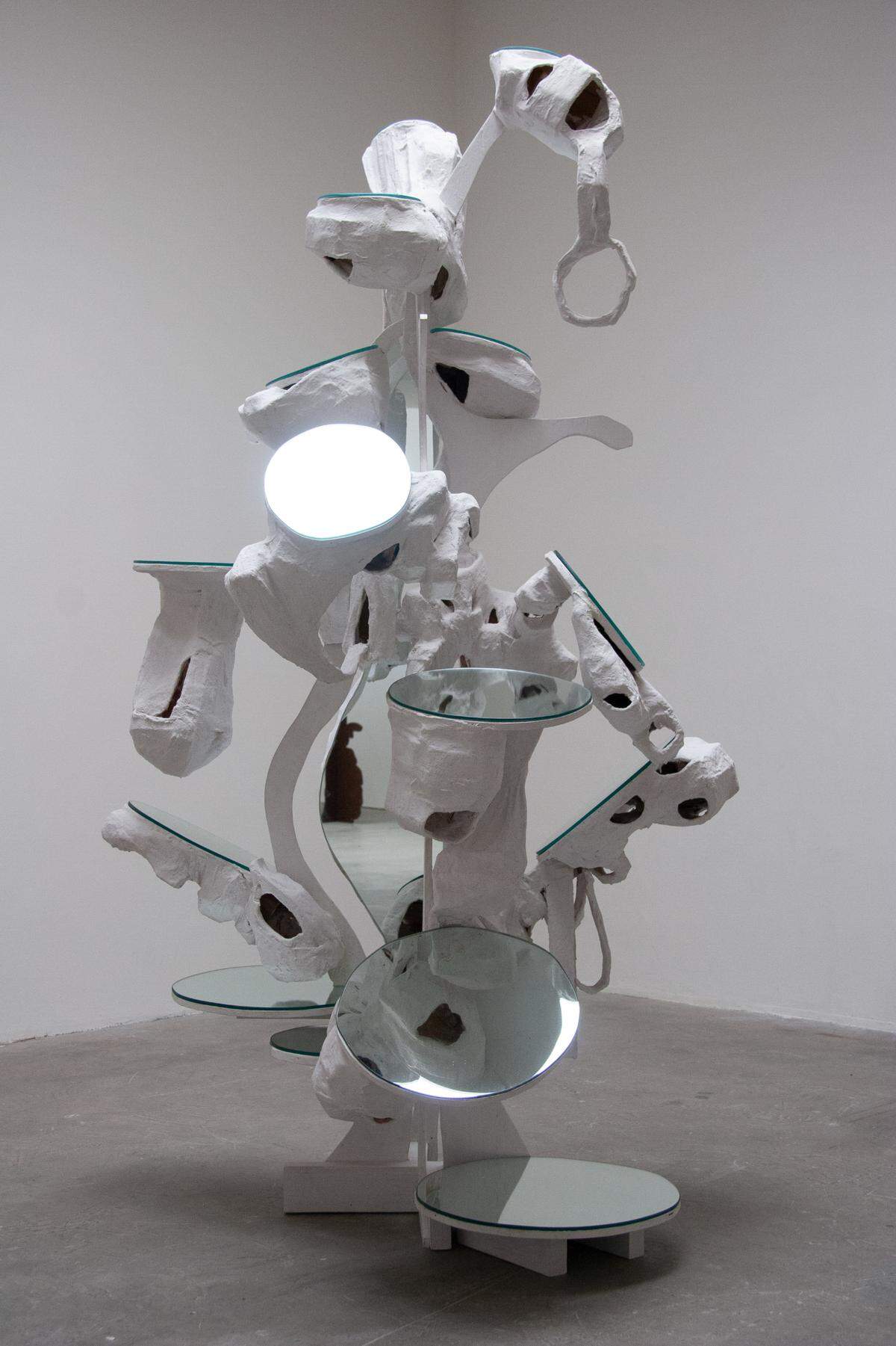 Artist Rachel Feinstein often uses mirrors in her work. She loved this sculpture, called “Model,” so much she bought it back from the collector who owned it.