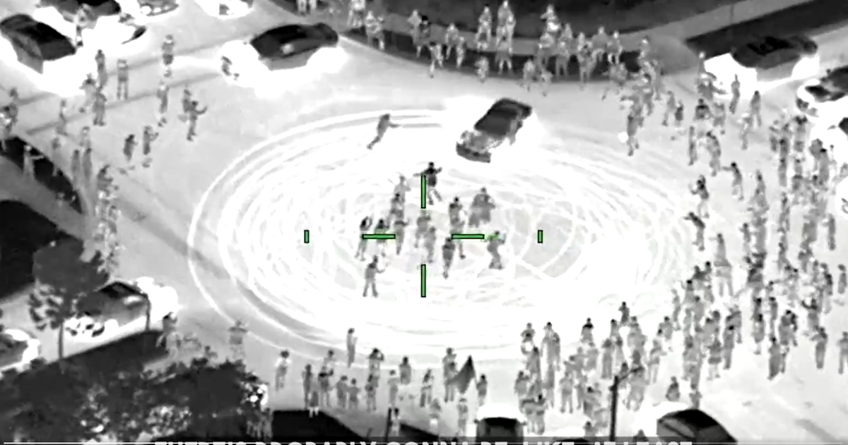 Video shows helpless motorists were trapped in gridlock during the event, which included a volatile combination of swirling cars, running pedestrians and exploding fireworks.