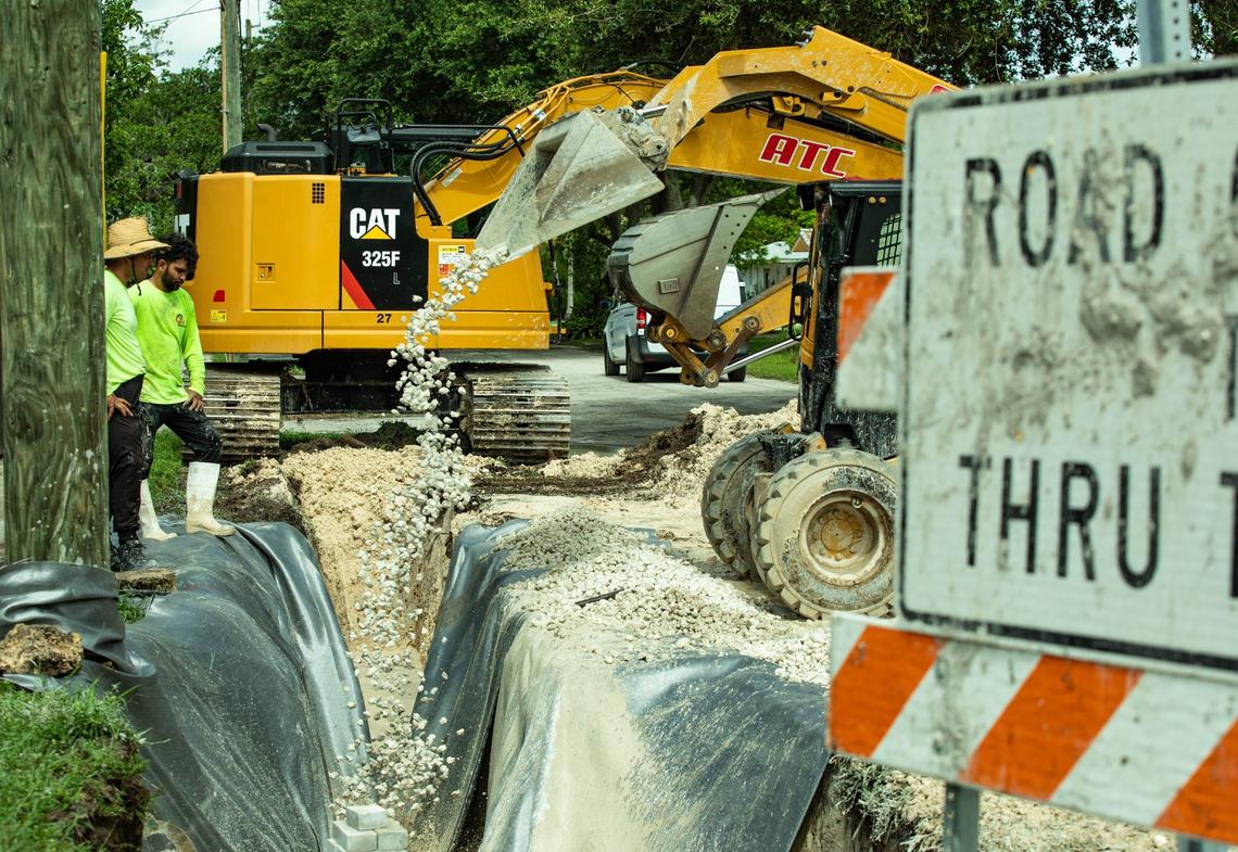 State dollars are paying for installation of new pipes and other drainage infrastructure in Virginia Gardens, but a June 12, 2024, veto by Gov. Ron DeSantis removed $700,000 in Florida funds for the project to continue in other parts of town.