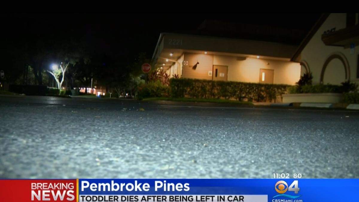 The parking lot at a medical complex in the 2200 block of North University Drive in Pembroke Pines, where a 17-month-old boy died after being left in a car for about eight hours on Friday, July 13, 2018.