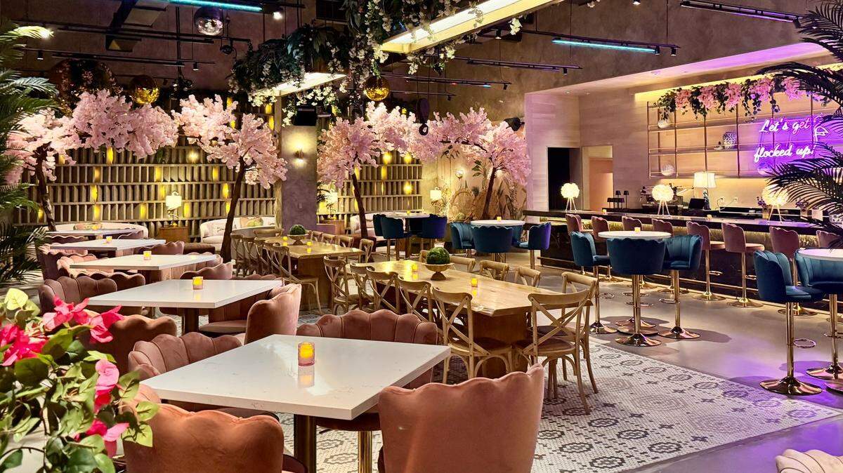 The indoor dining room at Throw Social Miami, in the former home of the Oasis Wynwood.