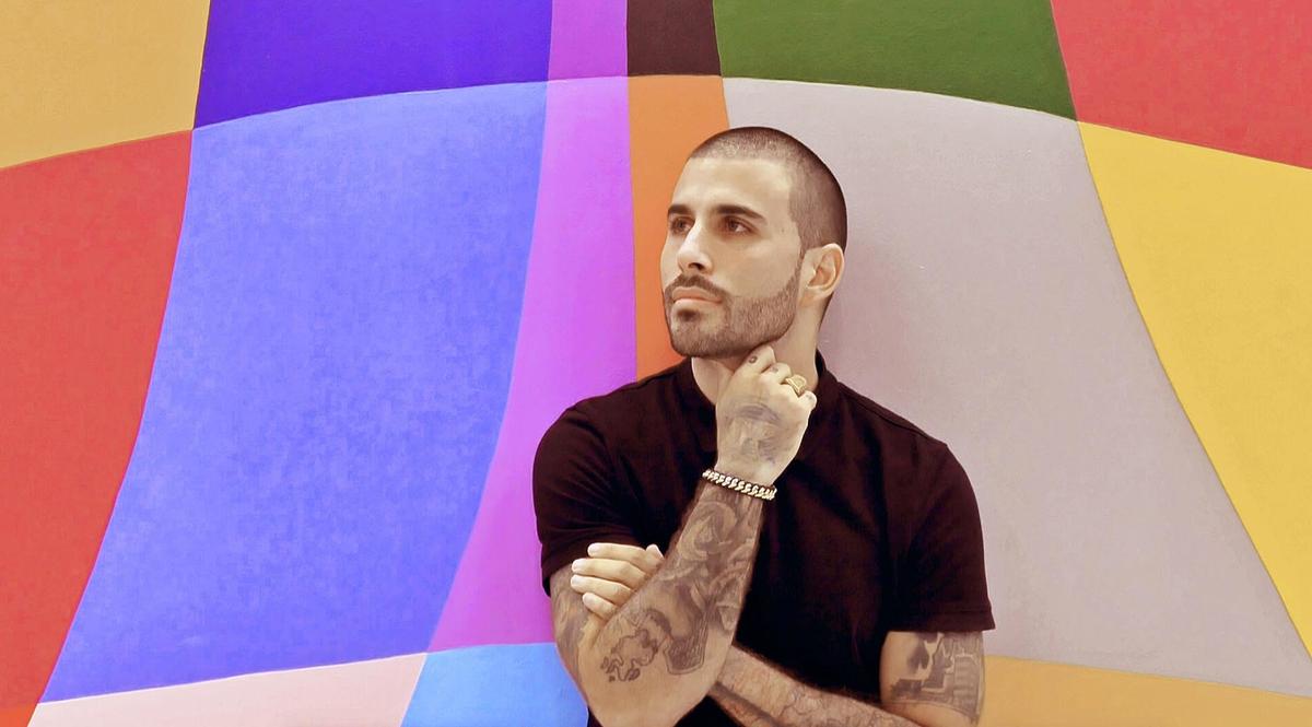 Street artist ‘Typoe’ explains his concept art commissioned for Brightline in Miami on Thursday, June 20, 2018