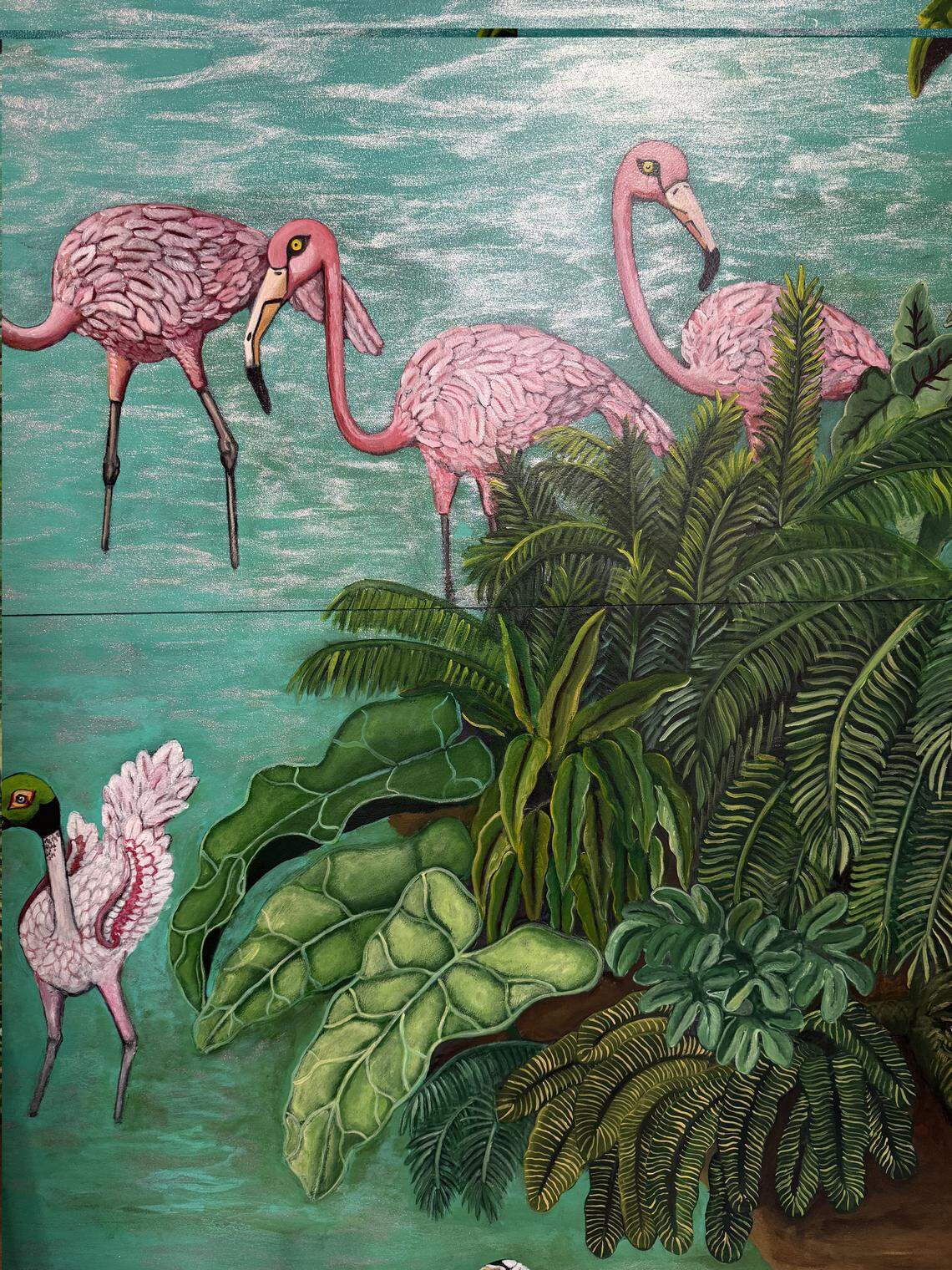 Detail of Haiti-born contemporary artist and curator Edouard Duval-Carrié’s new mural inside the Osvaldo N. Soto Miami-Dade Justice Center.