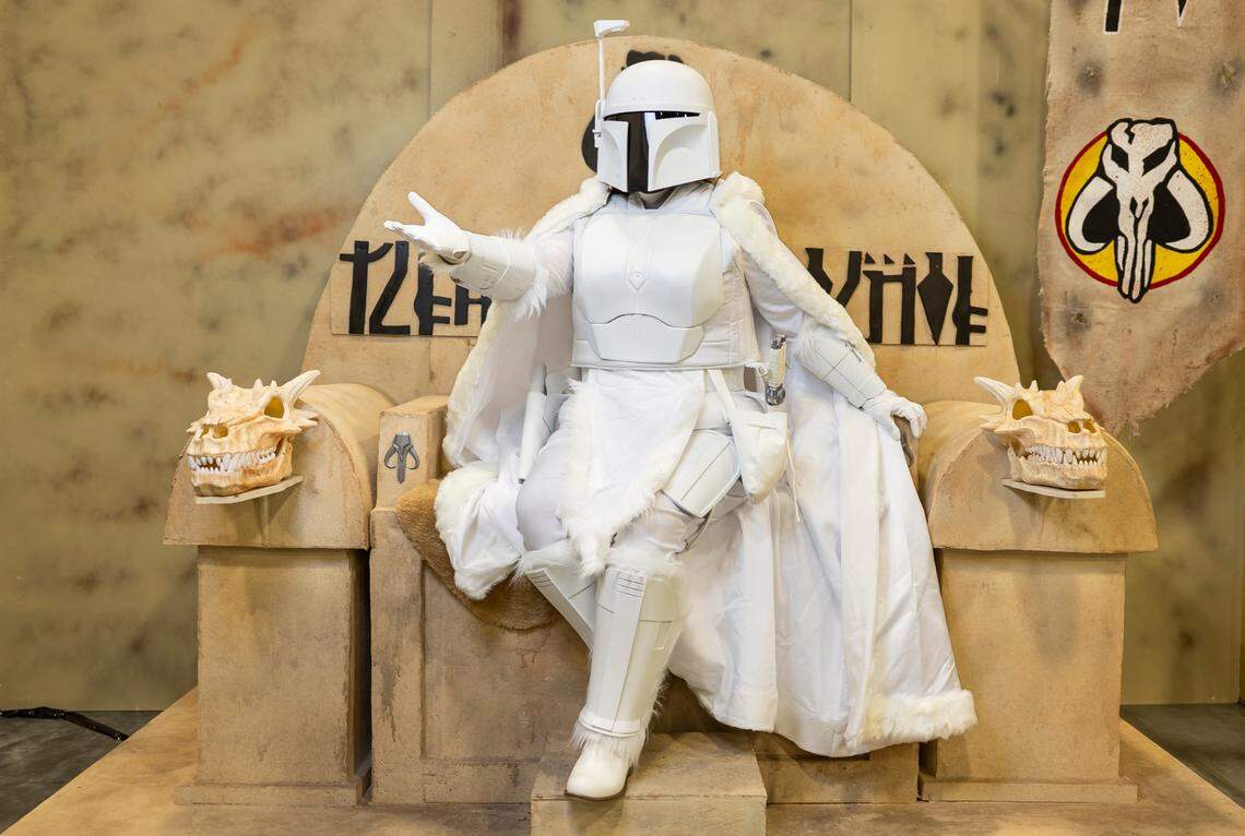 Aida McLaughlin cosplays as the Ghost of Hoth from 'Star Wars.'