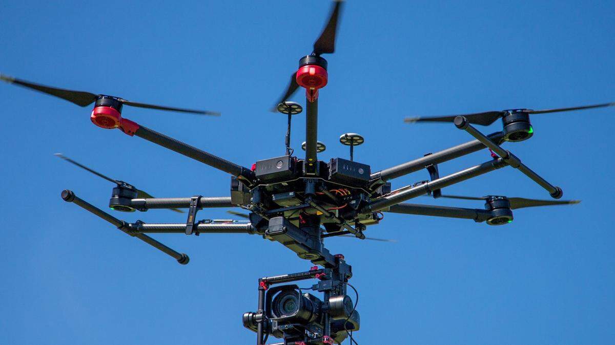 Dronenerds, a company that provides arial photography and flight training services for drone operators, goes over a demonstration flight using the drone DJI Matrice 600 over Palmetto Middle School during Drone Fest on June 2, 2018