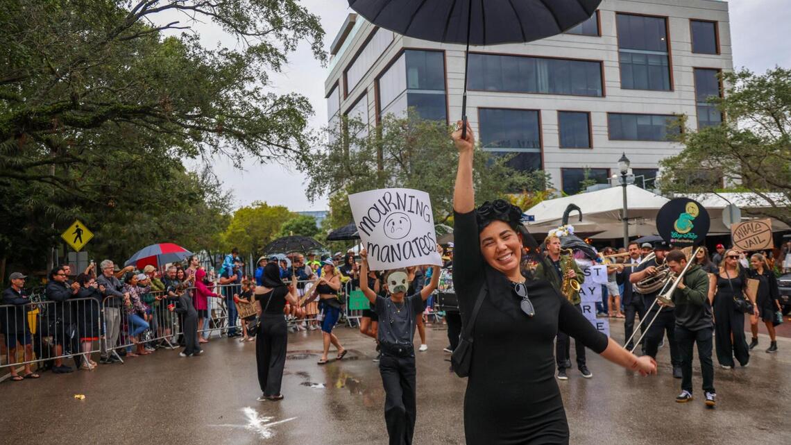 DeSantis at the center of jokes at King Mango Strut as parade took over Coconut Grove