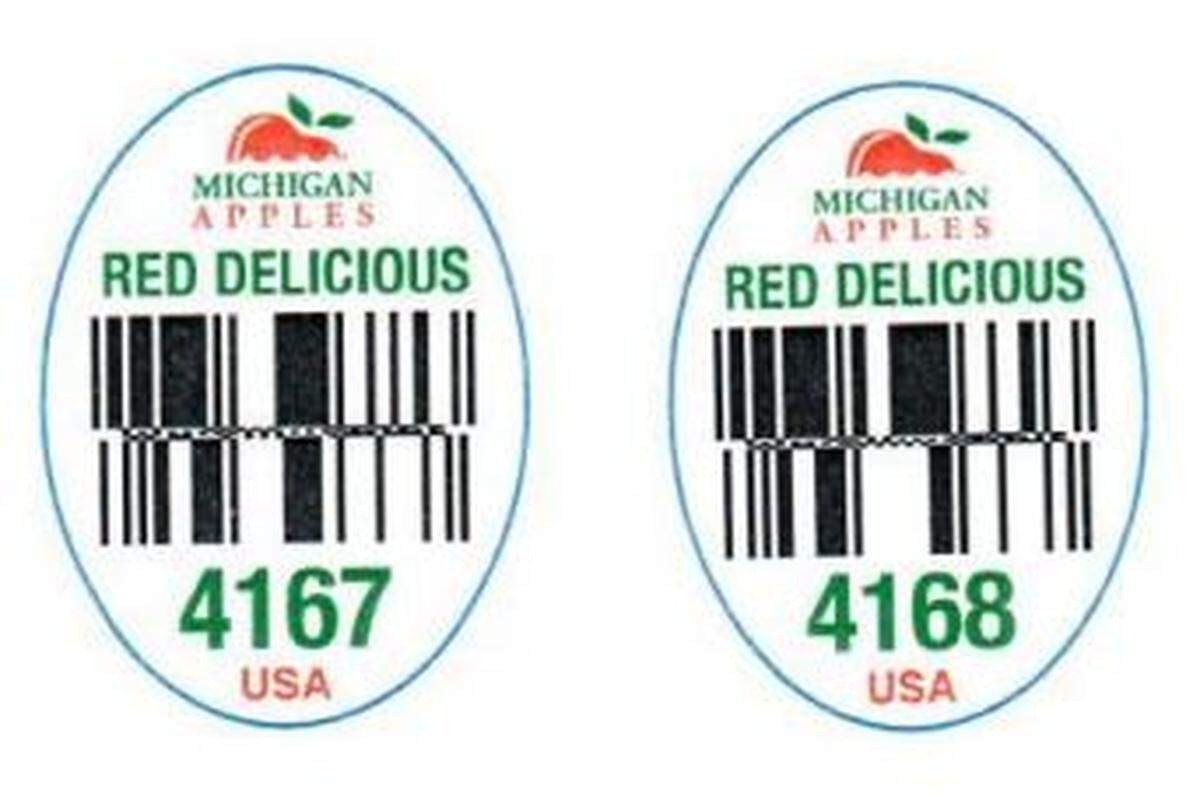 These tags were on the apples that went to Feeding South Florida and North Carolina’s Department of Agriculture