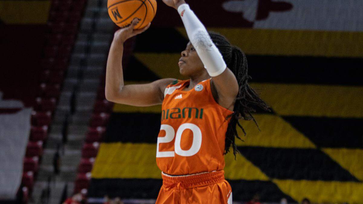 Kelsey Marshall led the UM women’s basketball team with 24 points in an 82-74 road loss to the No. 8 Maryland Terrapins on Dec. 2, 2021.