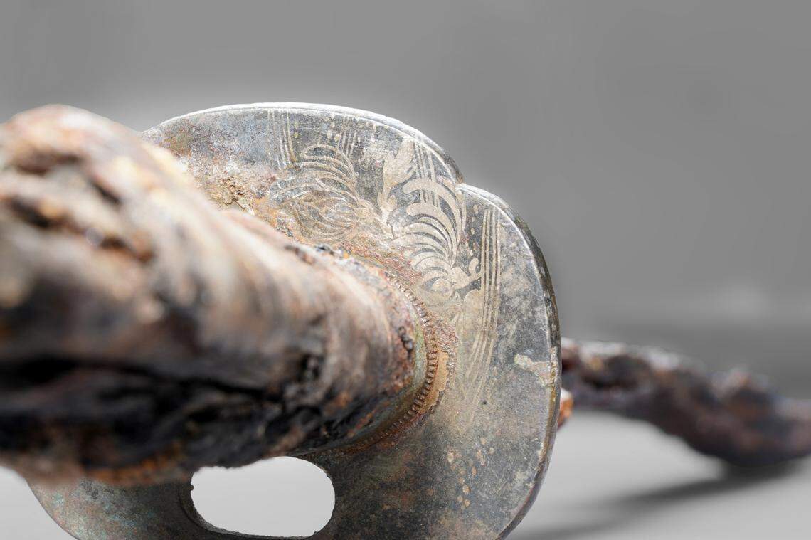 The handle was likely attached to an existing blade, making the blade older than the Edo period in Japan.