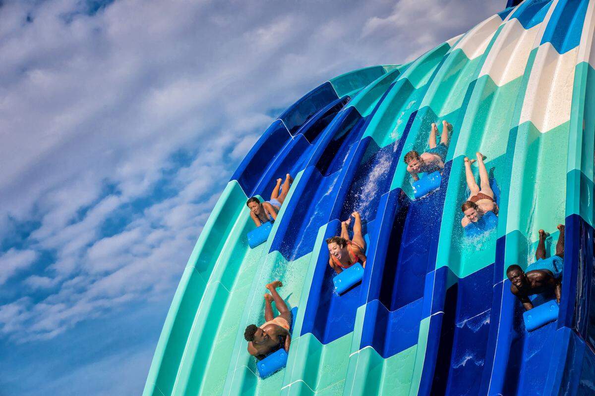 On the Reply Racers water slide, riders will get to race each other.