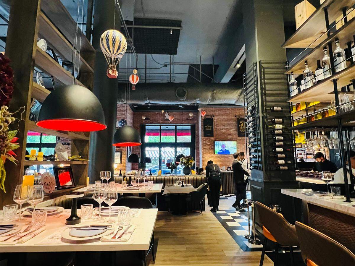 The interior of La Cabrera Argentine restaurant in Midtown Miami.